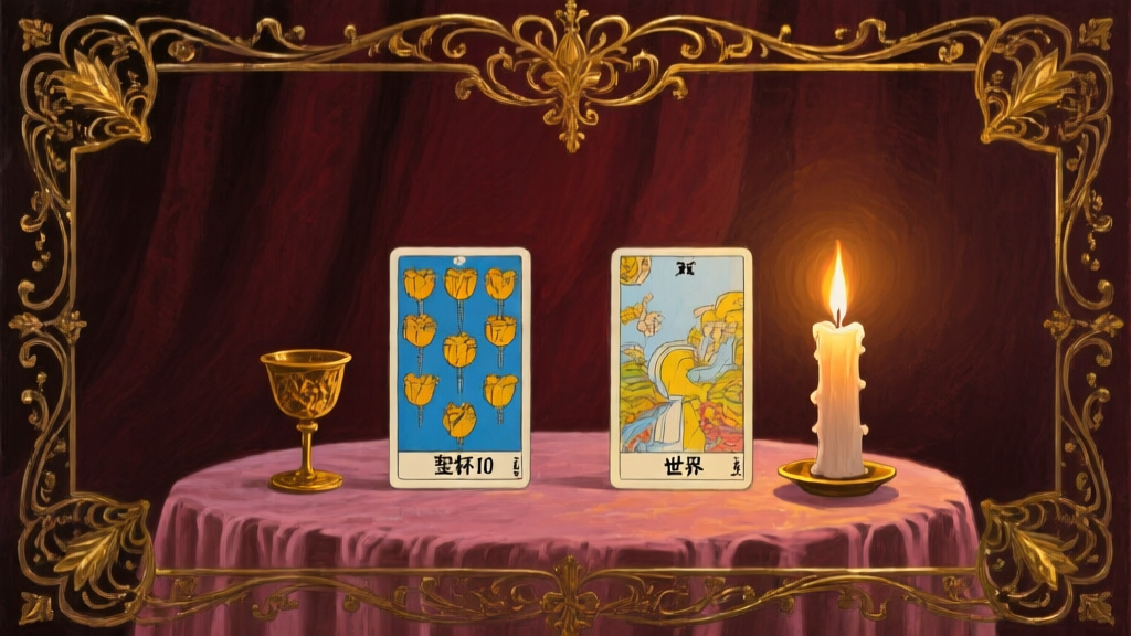 聖杯10 遇上 世界：圓滿家庭與生命完成