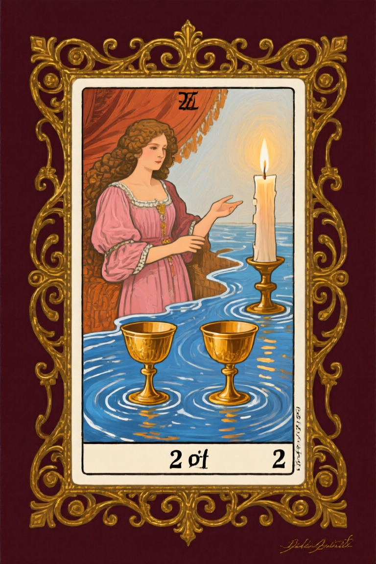 聖杯2 2 of Cups 塔羅牌