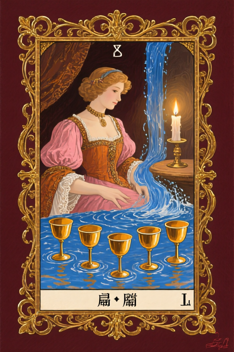 聖杯8 8 of Cups 塔羅牌