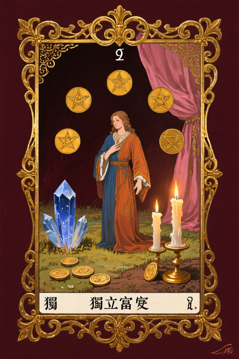 錢幣9 9 of Pentacles 塔羅牌