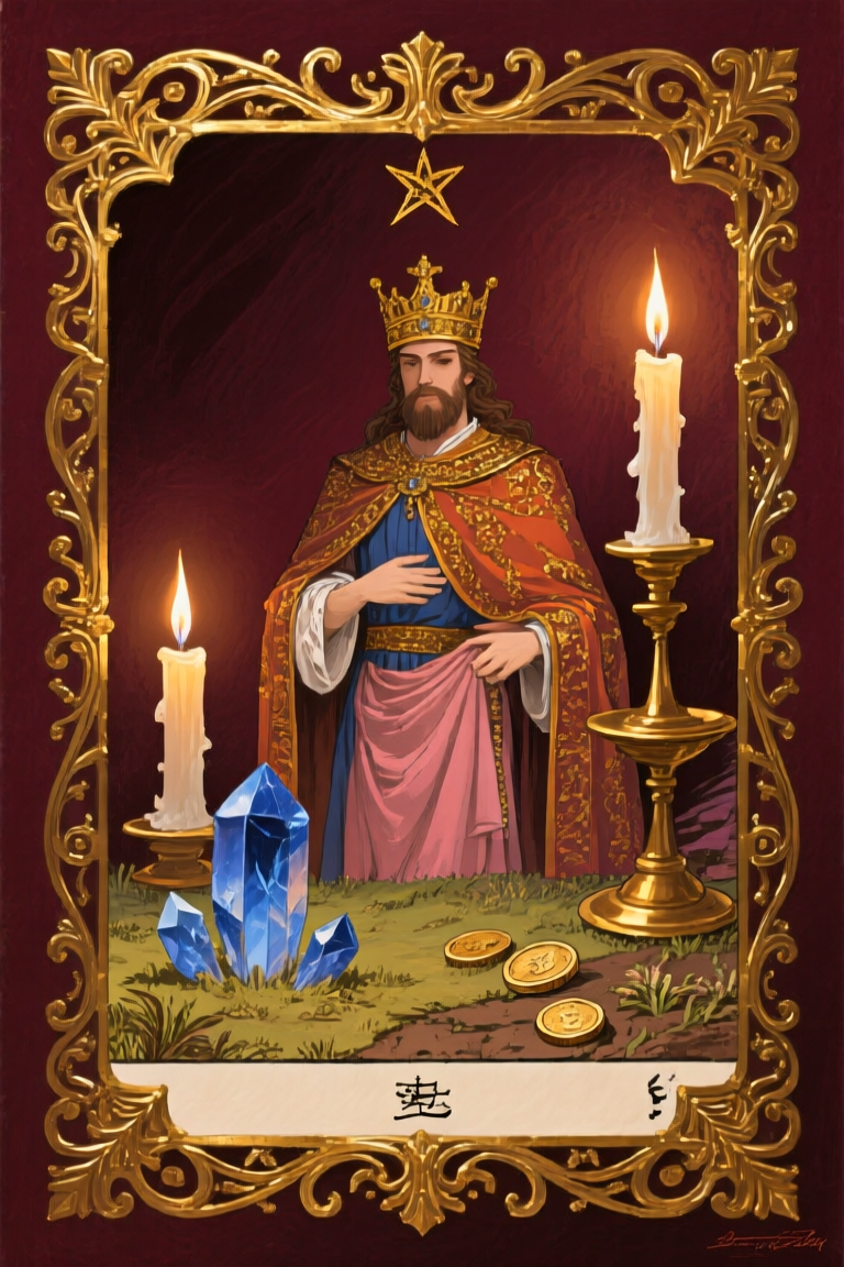 錢幣國王 King of Pentacles 塔羅牌