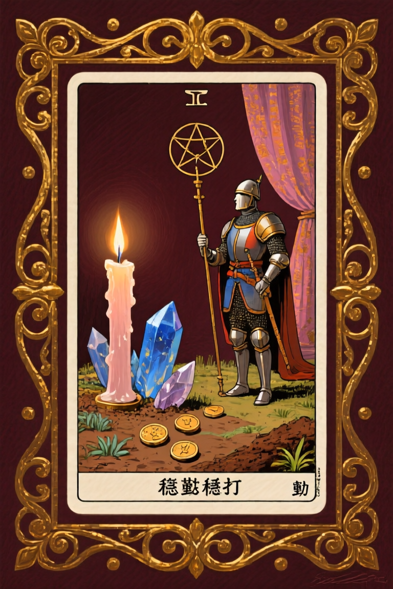 錢幣騎士 Knight of Pentacles 塔羅牌