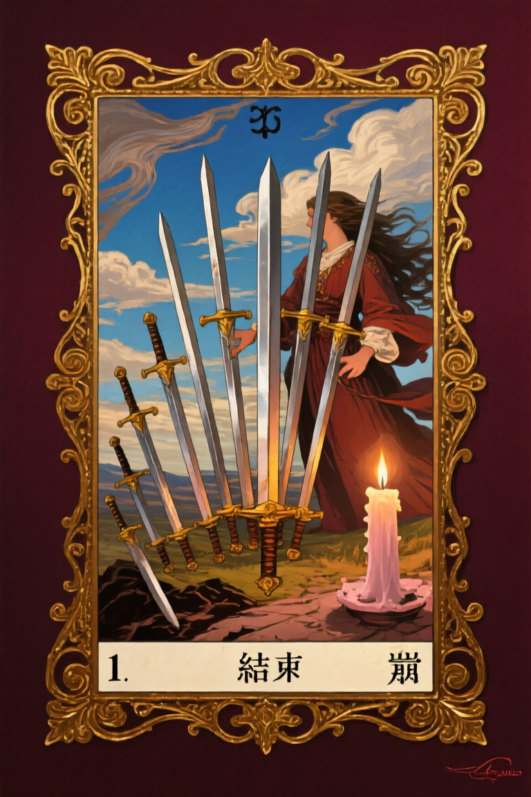 寶劍10 10 of Swords 塔羅牌