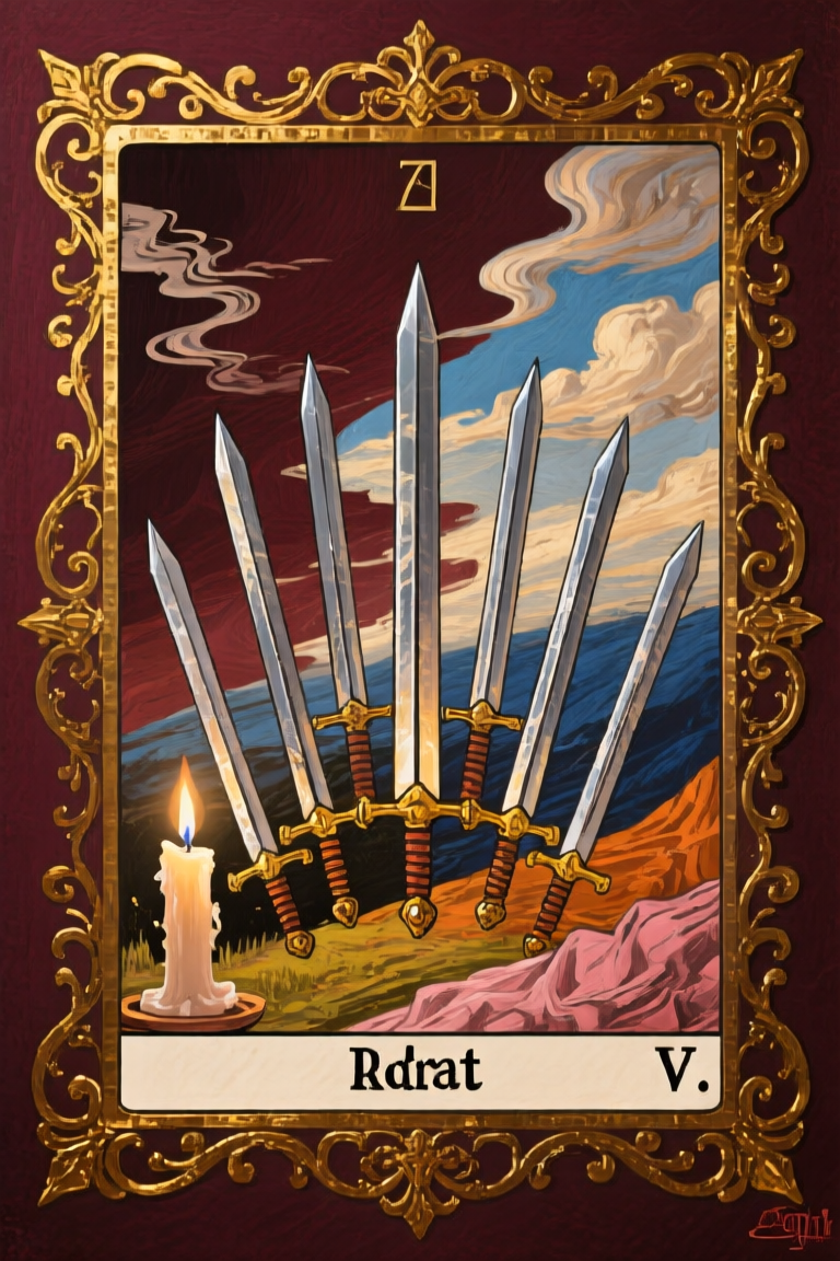 寶劍7 7 of Swords 塔羅牌