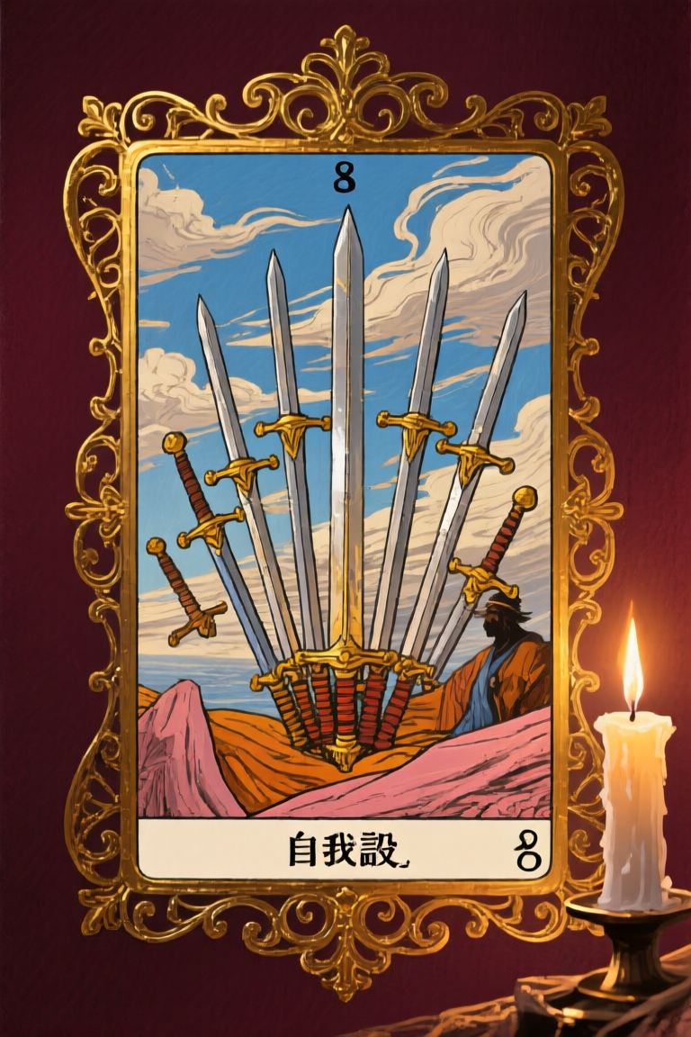 寶劍8 8 of Swords 塔羅牌