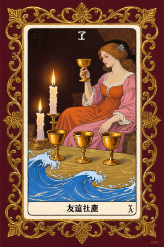 聖杯3 3 of Cups 塔羅牌