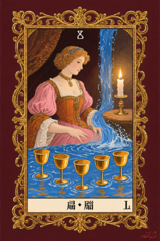 聖杯8 8 of Cups 塔羅牌