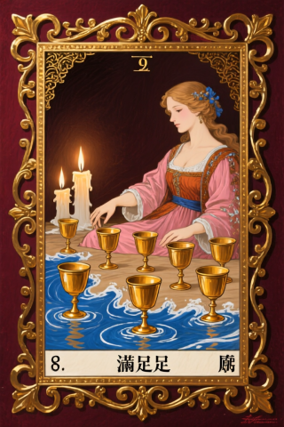 聖杯9 9 of Cups 塔羅牌