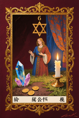 錢幣6 6 of Pentacles 塔羅牌