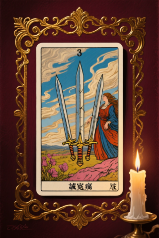 寶劍3 3 of Swords 塔羅牌
