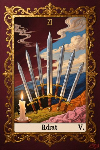 寶劍7 7 of Swords 塔羅牌