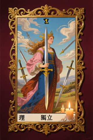 寶劍皇后 Queen of Swords 塔羅牌