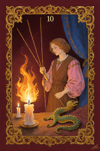 權杖10 10 of Wands 塔羅牌