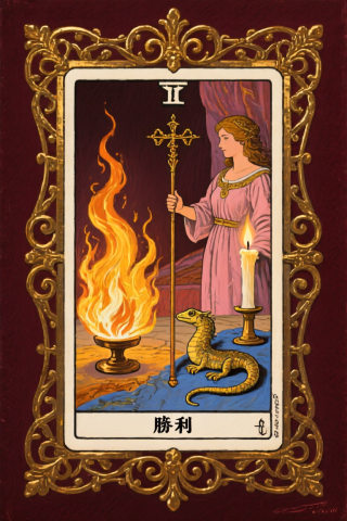 權杖6 6 of Wands 塔羅牌