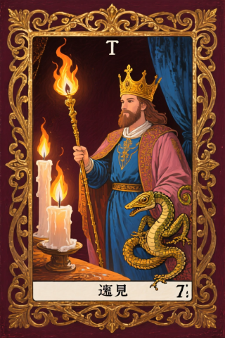 權杖國王 King of Wands 塔羅牌